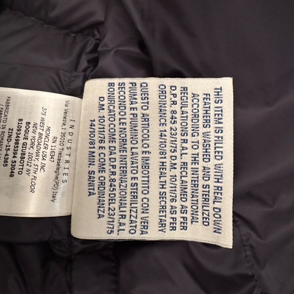 Moncler light down navy blue coat - Picture 2 of 16